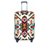 CPEXDGGEV Soft Native American Pattern Print Suitcase Cover,Easy On and Off Elastic Suitcase Sleeve