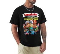 CPFJHY Garbage-Pail-Kids-T-Shirt-Sweat-Customs-Summer-Tops-Blanks-Designer-t-Shirt-Men Black
