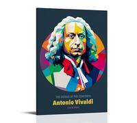 CPFSCWZP Antonio Vivaldi Great Singer Vintage Music Album Cover Canvas Poster Wall Art Decorative Painting Bedroom Painting Posters 24x36inch(60x90cm) Frame-style