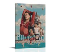 CPFSCWZP Dua Lipa Great Singer Vintage Music Album Cover Canvas Poster Wall Art Decorative Painting Bedroom Painting Posters 20x30inch(50x75cm) Frame-style