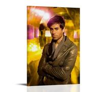 CPFSCWZP Enrique Iglesias Great Singer Vintage Music Album Cover Canvas Poster Wall Art Decorative Painting Bedroom Painting Posters 12x18inch(30x45cm) Frame-style