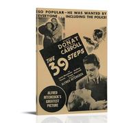 CPFSCWZP The 39 Steps Great Movies Wonderful TV Series Canvas Poster Wall Art Decorative Painting Bedroom Painting Posters 08x12inch(20x30cm) Frame-style