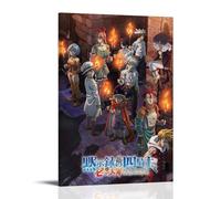 CPFSCWZP The Seven Deadly Sins Four Knights of The Apocalypse Popular Anime And Wonderful Anime Canvas Poster Wall Art Decorative Painting Bedroom Painting Posters 08x12inch(20x30cm) Frame-style