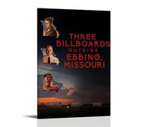 CPFSCWZP Three Billboards Outside Ebbing, Missouri Great Movies Wonderful TV Series Canvas Poster Wall Art Decorative Painting Bedroom Painting Posters 16x24inch(40x60cm) Frame-style