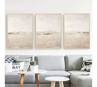 CPGG Set of 3 Modern Abstract Beige Landscape Aesthetic Neutral Wall Art Decor Canvas Prints Poster for Living Room Bedroom Artwork Pictures-40 * 50cm/16 * 20inch (Unframed)