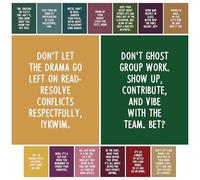 CPicdn 15Pcs Back to School Funny Rules Posters Print, Unframed Educational Motivational Poster 8x10 Inch Wall Art Prints Decor High and Middle School Classroom Positive Learning Quotes Decoration