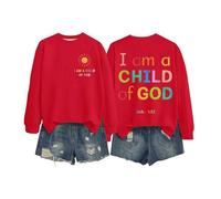 CPIDAH Jesus Sweatshirts for Women Oversized Round Neck Pullover Jesus Long Sleeve Tops Lightweight Basic Jumpers Women Comfy Soft Tunics Going Out Tee Fall Winter Sweats Winter Shirts
