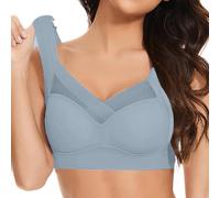 CPIDAH Wmbra Posture Correcting Bra UK Summer Non Wired Push Up Sport Bras Ladies Full Back Cover Wireless Plus Size Bra Breathable Everyday Comfort Soft Sport Bras for Older Women