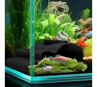 CPLIKE Aquarium Cave, Black Curve Tunnel Fish Hideout, Plastic, Aquarium Decoration Hideout, Fish Tank Cave, Perfect for Corydora Catfish, Kuhli Loach, Clown Loach, Pleco