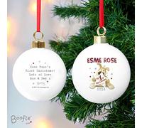 CPM Custom Official Licensed Personalised Boofle My 1st Christmas Bauble, 6cm x 6cm x 6cm