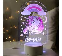 CPM Custom Personalised Pink Unicorn LED Colour Changing Night Light Battery or USB Powered