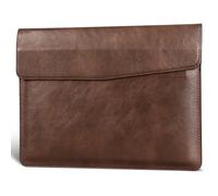 CPNVWA 16 inch Genuine Leather Laptop Sleeve for MacBook Pro 16 Inch M4 M3 M2 M1 Pro/Max＆MacBook Air 15 Inch M4 M3 M2 Case,Premium Protective Case Cover with Magnetic Closure - Vintage Dark Brown