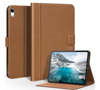 CPNVWA Genuine Leather Case for iPad A16 11th Gen 11 Inch,iPad 10th Gen. 10.9 Inch，Premium Leather Folio Cover with Auto Wake/Sleep, Adjustable Stand, Shockproof Protection Case,Brown