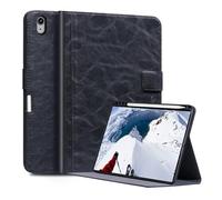 CPNVWA Genuine Leather Case for iPad Air 13 Inch M4/M3/M2 (2026/2025/2024), Premium Folio Leather Cover with Pencil Holder Auto Wake/Sleep & Adjustable Stand - Black