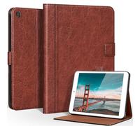 CPNVWA Genuine Leather Case for iPad mini 5th/4th/3rd/2nd/1st Gen 7.9 Inch Premium Folio Cover with Auto Wake/Sleep & Adjustable Stand Wear-Resistant Protective Case - Vintage Red Brown