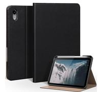 CPNVWA iPad Case for iPad mini 7th/6th Gen 8.3 inch,Leather Folio Cover with Pencil Holder,Auto Wake/Sleep, Adjustable Stand, Shockproof and Multiple View Angles Protection Case-Black