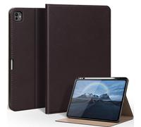 CPNVWA iPad Case for iPad Pro 13 Inch (M5/M4) 2025/2024,Leather Folio Cover with Pencil Holder,Auto Wake/Sleep, Adjustable Stand, Shockproof and Multiple View Angles Protection Case-Dark Brown