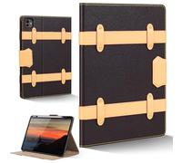 CPNVWA iPad Case for iPad Pro 13 Inch (M5/M4) 2025/2024,Leather Folio Cover with Pencil Holder,Auto Wake/Sleep, Adjustable Stand,Detachable Magnetic Closure Protection Case-Multiple Straps Dark Brown