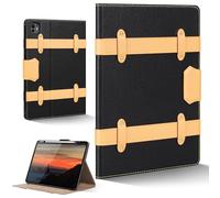 CPNVWA iPad Case for iPad Pro 13 Inch (M5/M4) 2025/2024,Leather Folio Cover with Pencil Holder,Auto Wake/Sleep, Adjustable Stand,Detachable Magnetic Closure Protection Case-Multiple Straps Black