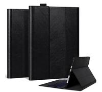 CPNVWA Leather Case for Microsoft Surface Pro 7+/7/6/5/4 (12.3 Inch),Support Type Cover Keyboard & Pencil Holder,Multi-Angle Folio with Magnetic Closure-Black