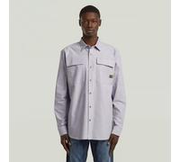 G-STAR Men's CPO Regular Shirt, Multicolour (correct grey/white oxford D23583-C895-C760), M
