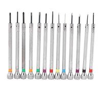 Cpolebev 0.6Mm-2.0Mm 13Pcs New Watchmakers Screwdrivers Set Watch Glasses Flat Blade Assort Slotted Flat Screwdrivers Set, Jewellers Watch Screwdriver for Watchmakers