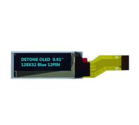 Cpolebev 0.91 Inch OLED Screen Blue Word 12pin 128X32 Dot Matrix Screen Drive SSD-1306 Serial Port OLED Screen
