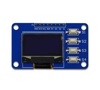 Cpolebev 0.96 Inch OLED Display Module 12864 Screen Module with Matrix & 4 Key Keyboards IIC