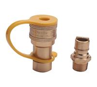 Cpolebev 1/2 Inch Solid Brass Gas Propane Quick Connect Disconnect Fitting Connector Adapter