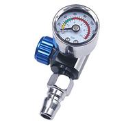 Cpolebev 1/4 Inch Mini Air Regulator Valve Tool Small Tail Pressure Gauge with Nozzle for Tool