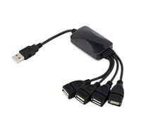 Cpolebev 1 Male to 4 Female USB HUB Splitter Extend Cable USB 2.0 Extension Data Cable Hub USB Computer Separator
