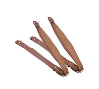 Cpolebev 1 Pair Leather Accordion Strap 16 Bass-120 Bass Accordion Universal Shoulder Strap Waterproof Adjustable (Brown)