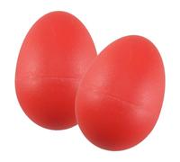 Cpolebev 1 Pair Plastic Percussion Musical Egg Maracas Shakers red