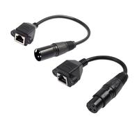 Cpolebev 1 Pair XLR 3Pin to RJ45 Female Adapter Units Device RJ45 to XLR Connector Extension Cable for -CON Controller Series