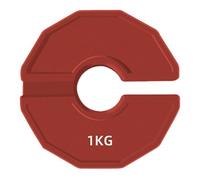 Cpolebev 1 Pc Gym Micro Plates Dumbbell Fractional Weight Plate Rubber Fractional Weight Plates Add-on Change Red 1KG