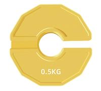 Cpolebev 1 Pc Gym Micro Plates Dumbbell Fractional Weight Plate Rubber Fractional Weight Plates Add-on Change Yellow 0.5KG