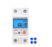 Cpolebev 1 Pcs KWh Voltage Current Power Consumption Counter Wattmeter Phase Reset Zero Energy Meter Energy Meter