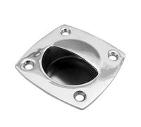 Cpolebev 1 PCS Marine Flush Pull Sliding Door Handle Silver Stainless Steel for Motorboat Marine RV Cabin Accesories