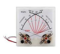 Cpolebev 1 PCS Power Meter Transmitter VU Meter with Backlight PMMA Cover SWR Black Forward 300W Reflected 60W