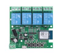 Cpolebev 1 PCS Tuya APP Smart Home Remote Control Module Green Switch Four-Channel Multi-Channel 5V12V 24V for Home