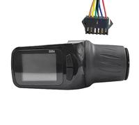 Cpolebev 1 Piece 24V 36V 48V 60V S886 Ebike LCD Display Panel Adjust With Twist Throttle For Electric Scooter Bicycle (SM Plug 6PIN)