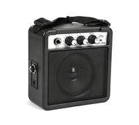 Cpolebev 1 Piece 5W Mini Guitar Amplifier Amp Speaker with 3.5mm & 6.35mm Inputs 1/4 Inch Output Black ABS with Volume Tone Adjustment Overdrive