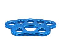 Cpolebev 1 Piece 8 Holes Outdoor Rigging Plate 45KN Rock Climbing Mountaineering Anchor Point Connector Gear Rigging Plate Blue