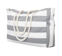 Cpolebev 1 Piece Beach Bag, Swimming Bag Waterproof Beach Bag Swimming Pool Bag, Beach Bag Shopping Bag, Foldable Shoulder Bag Grey