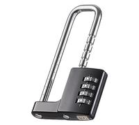 Cpolebev 1 Piece Cabinet Lock Combination Padlock Code Long Adjustable Shackle Lock for School,Gym Black