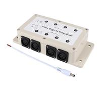 Cpolebev 1 Piece Dc 12-24V 8 Channel Output Dmx512 LED Controller Signal Amplifier Creamy-White Plastic for Home Equipments