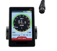 Cpolebev 1 Piece M6T Electric Bike LCD Display Meter Universal E Scooter LCD Panel Color Screen 24V 36V 48V 60V With USB For E-Bike(6PIN)