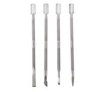 Cpolebev 1 Set 4 Pieces UV Gel Polish Soak Off Remover Tool Nail Art Cuticle Trimmer (4 PCS, Silver)