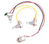 Cpolebev 1 Set of Bass Guitar Wiring Harness-Prewired with 3-500k Pots