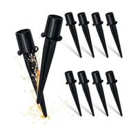 Cpolebev 10 Pack Metal Replacement Stakes for Solar Lights Outdoor,Solar Pathway Lights Spike Replacer, Outdoor Ground Stakes